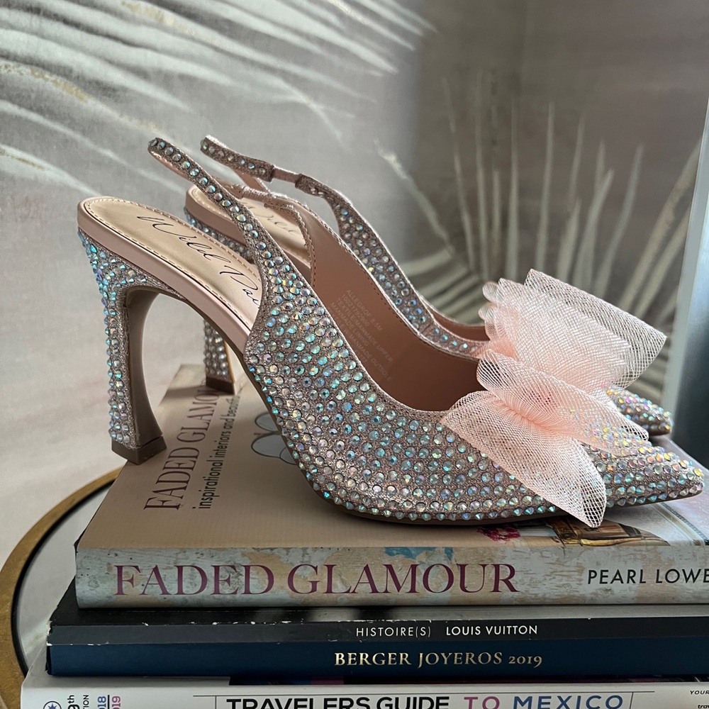 Elegant Crystal-Embellished Slingback Heels